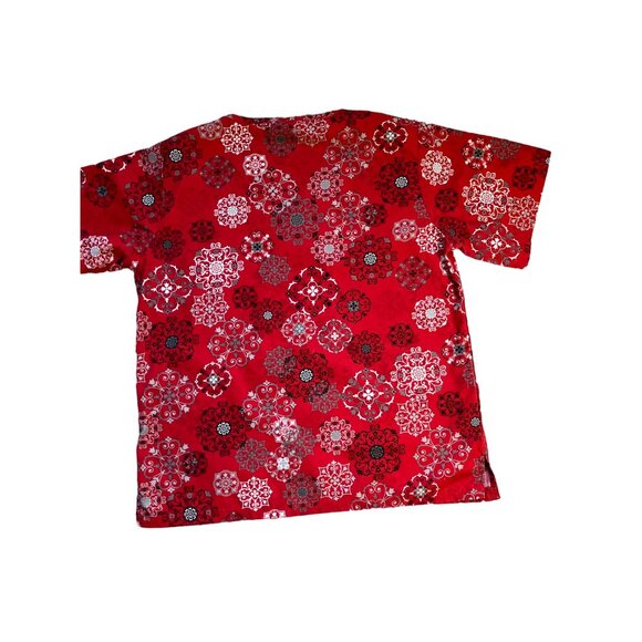 Women's Put some Sprinkles on it Red Scrub Top  Size M - Picture 9 of 10
